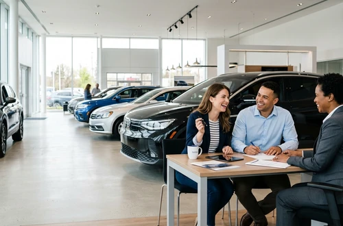 Customer getting answers about their car loan